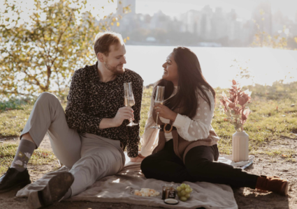picnic engagement photoshoot in long beach, los angeles